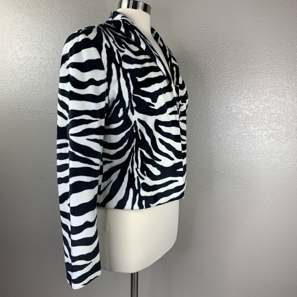 Focus 2000 by Charles Glueck Crop Zebra Jacket Size 10 - Picture 6 of 9